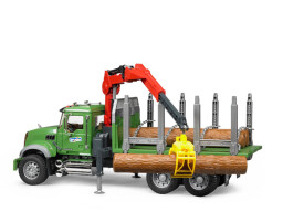 Bruder MACK Granit Přepravník na dřevo s hydraulickou rukou 1:16